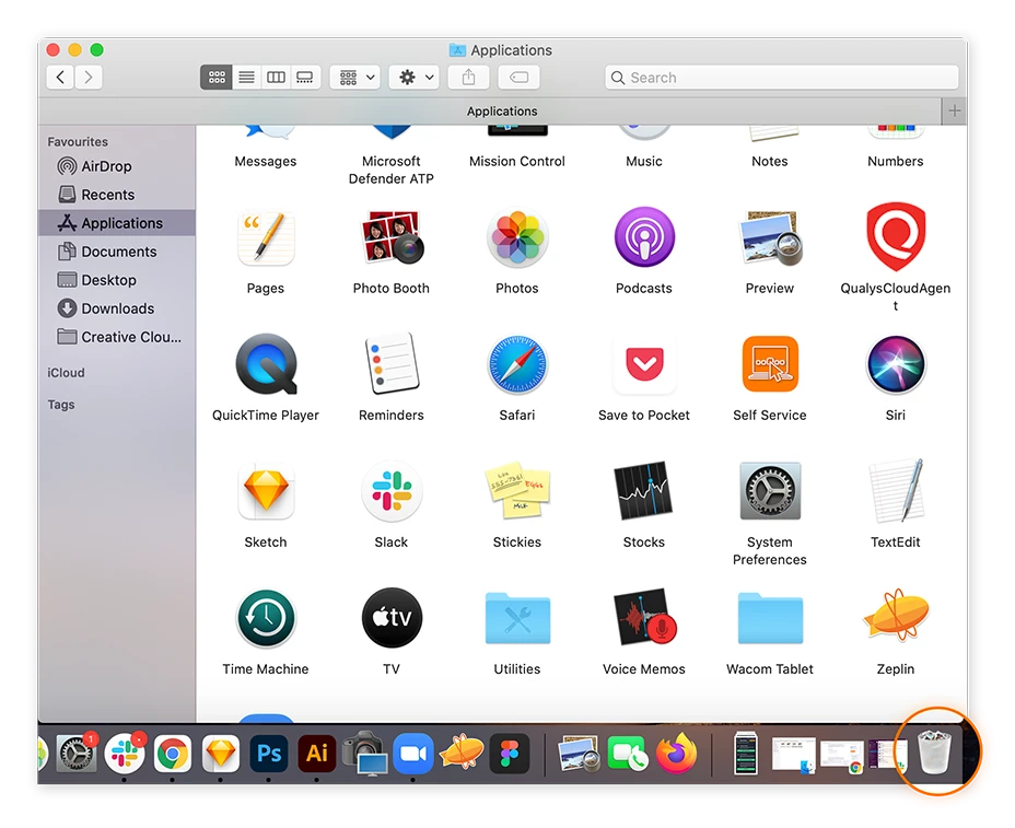 如何通过将应用程序拖动到废纸篓来移除 Mac 上的恐吓软件。
